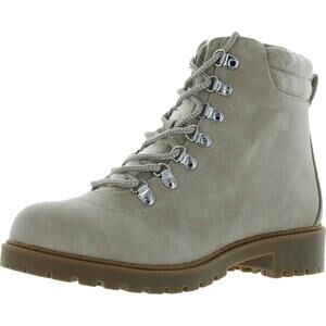Style & Co. Womens Maariah Faux Suede Lace Up Ankle Boots Taupe 10 Medium (B,M)